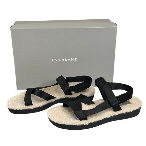 Everlane NIB The Renew Teddy Sport Sandal Black White Comfort Minimalist Soft 7 - Picture 2 of 10